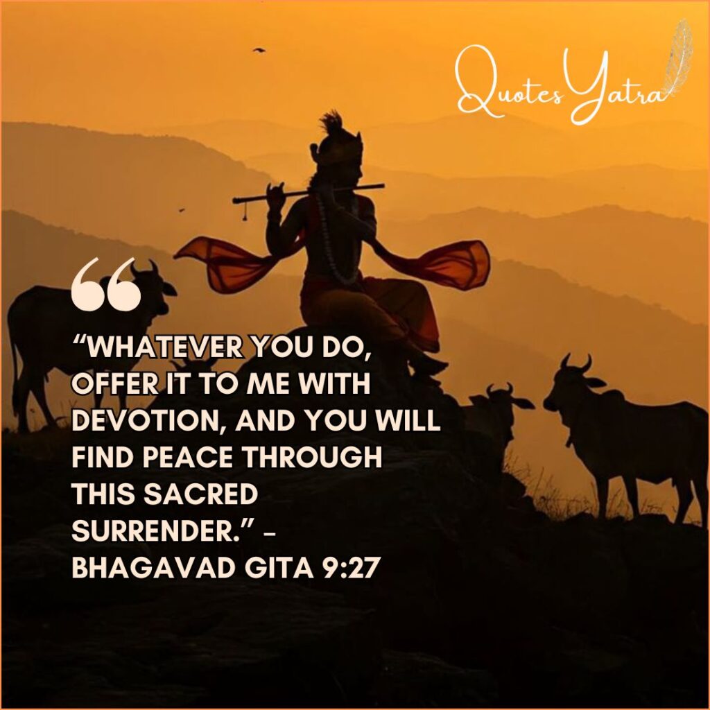 Bhagavad Gita Quotes on Devotion and Surrender