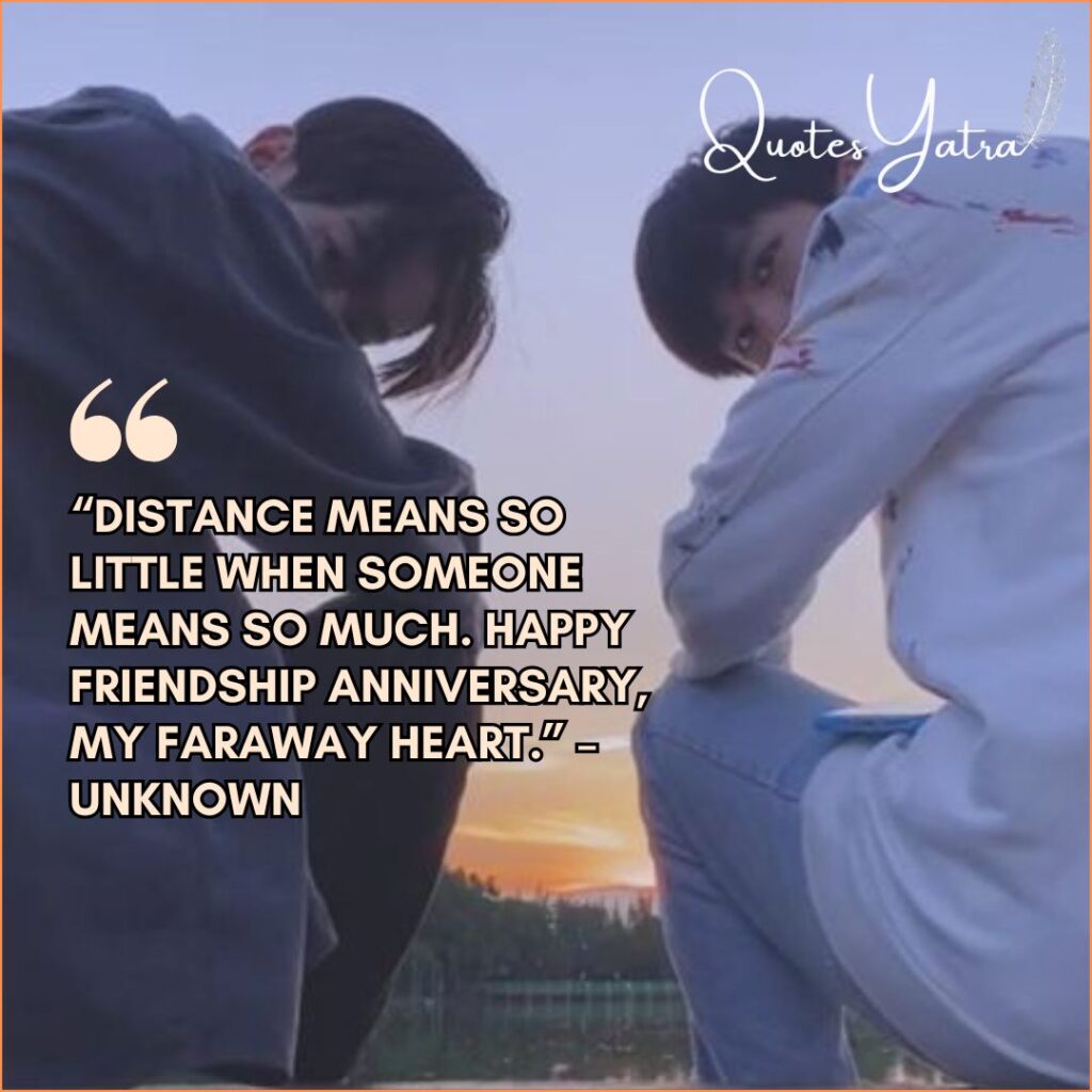 Friendship Anniversary Wishes for Long-Distance Friends