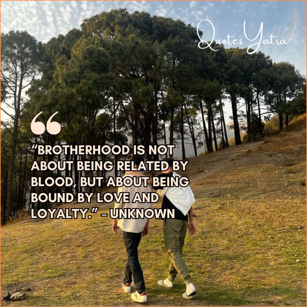 Two brothers walking together, symbolizing loyalty and trust
