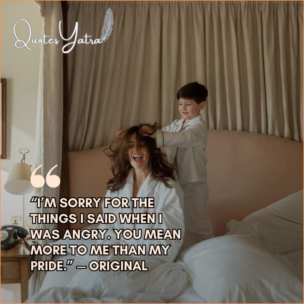Apology & Reconnection ("I'm Sorry, Mom")