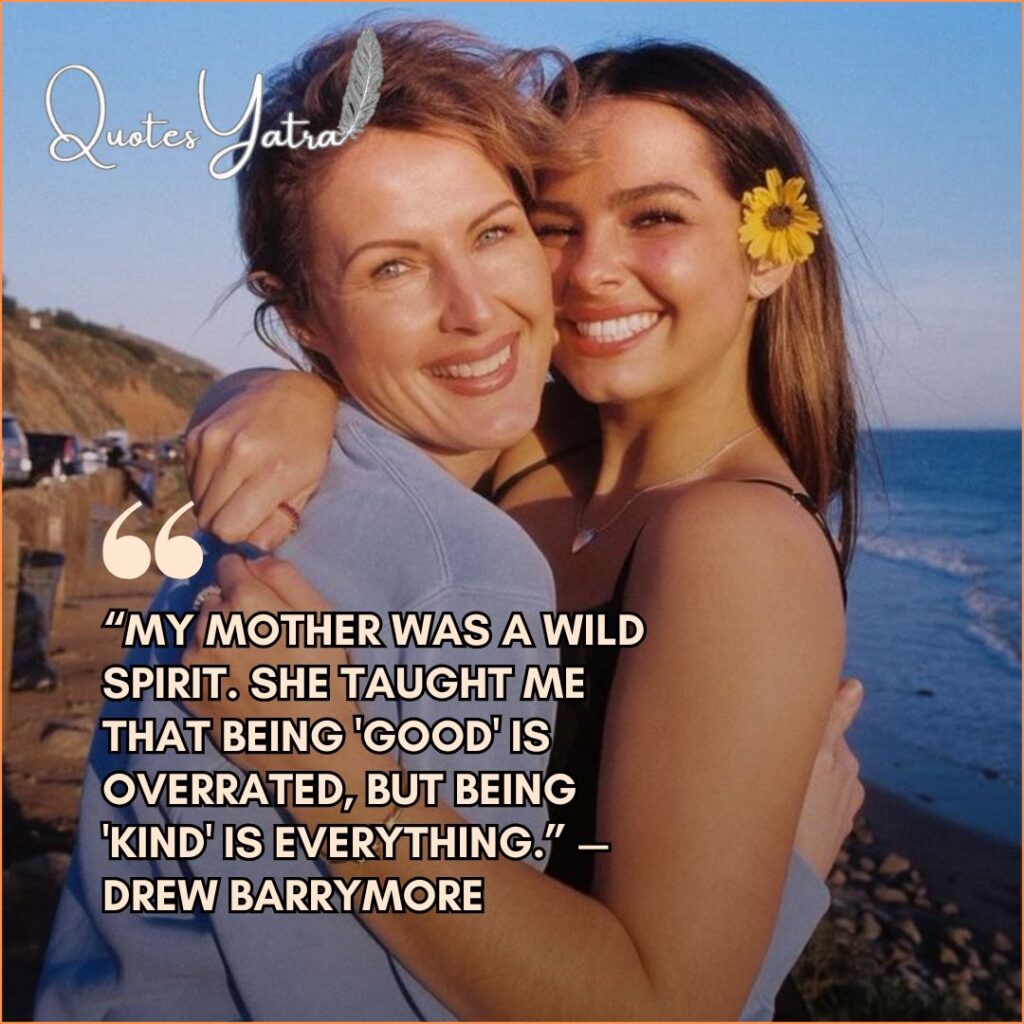 Trendy modern Mother and daughter taking a selfie illustrating Cool Mom Quotes