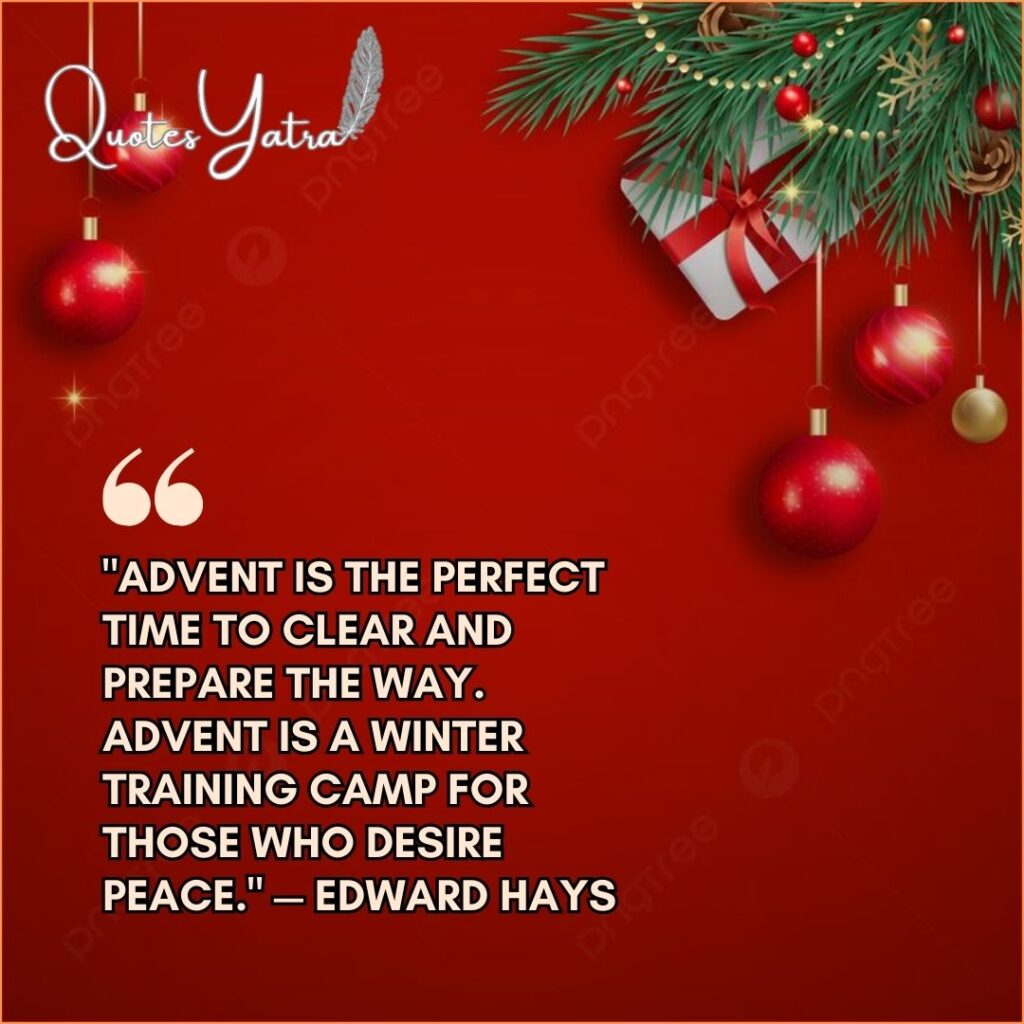 Spiritual holiday background featuring a Nativity scene or Advent candle, with an inspirational quote about the season.