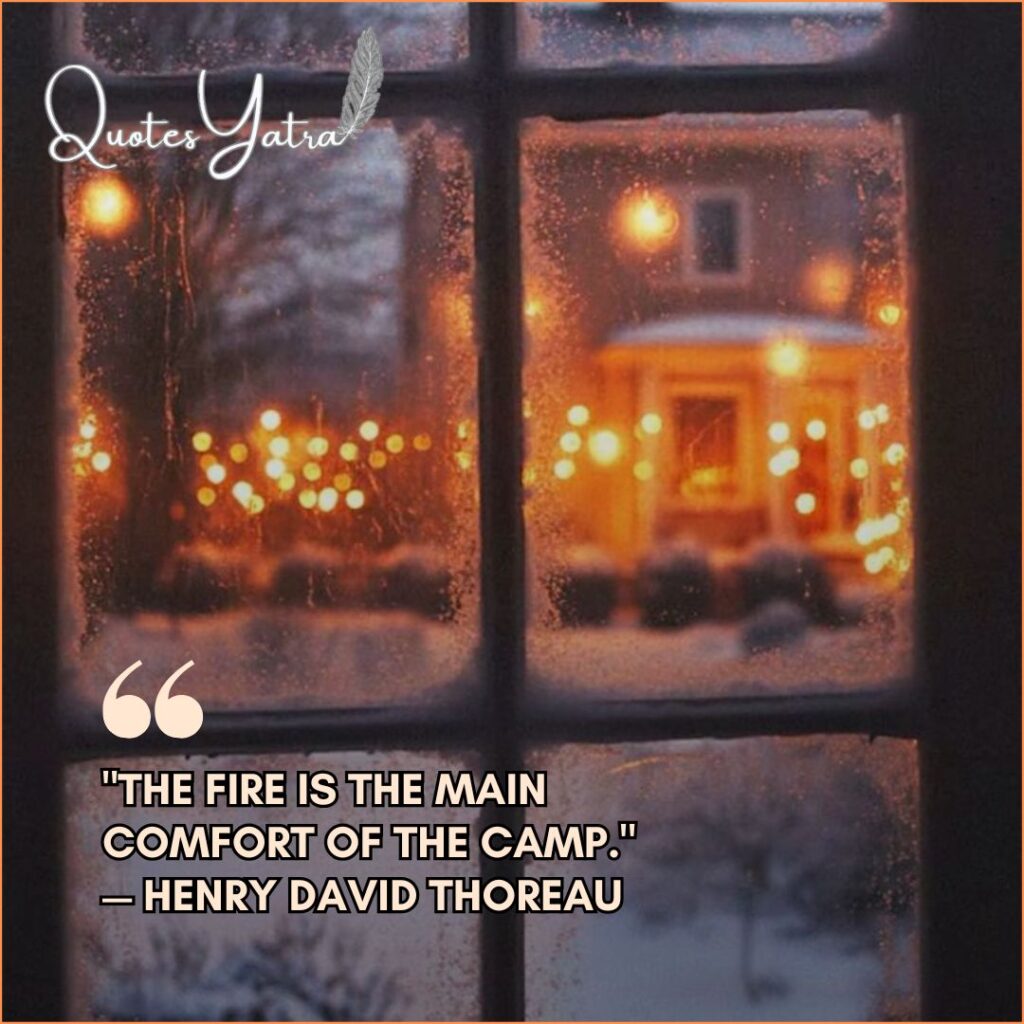 Forest path with warm string lights illustrating Short January Quotes for a Slow Start by Ralph Waldo Emerson.