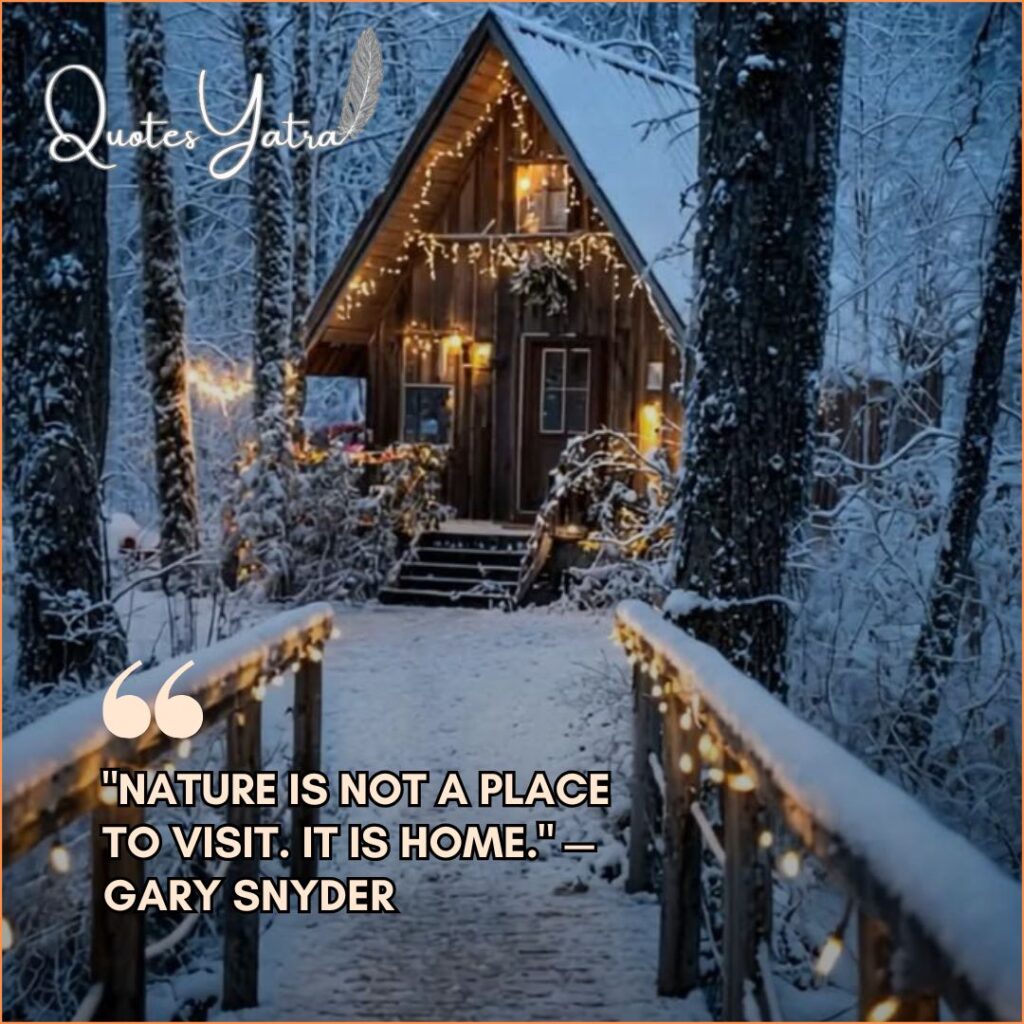 A narrow European city alleyway filled with snow and lined with charming shops. Quote: "Make it simple, but significant." — Don Draper.