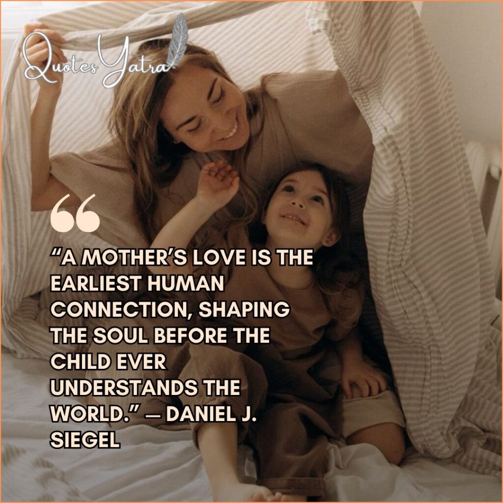Mother and daughter smiling under a blanket fort, representing the intuitive and instinctive love of motherhood that shapes the soul before birth.