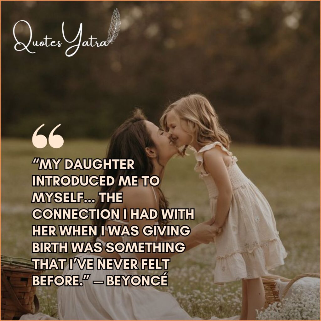 Proud mother looking at her smiling daughter with text Proud Mom Quotes