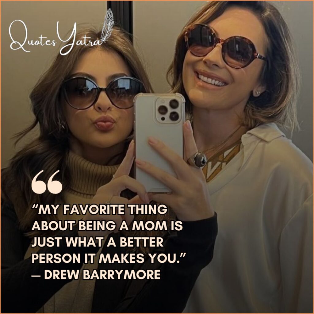 Smartphone screen showing a social media post with Short Mom and Daughter Quotes text