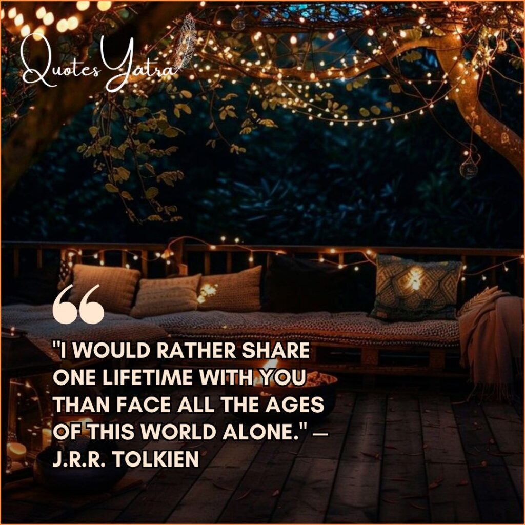 Romantic Valentine's day 2026 quote image with cozy lights and intimate evening setting