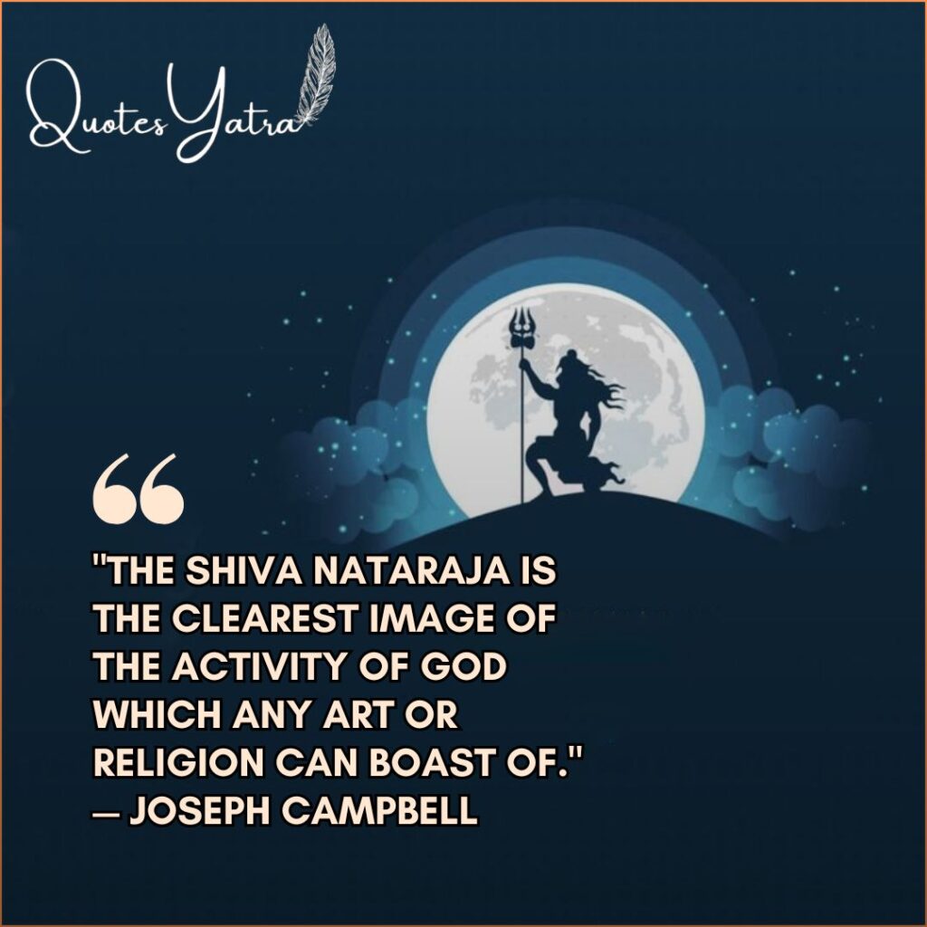 Famous Maha Shivratri 2026 Quotes by Authors & Gurus featuring a silhouette of Nataraja against a full moon.