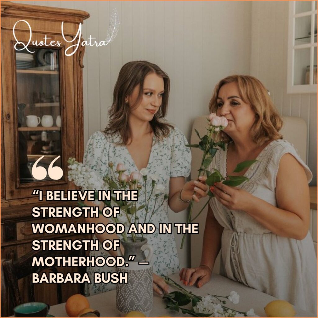 Mother and daughter arranging flowers together at home.