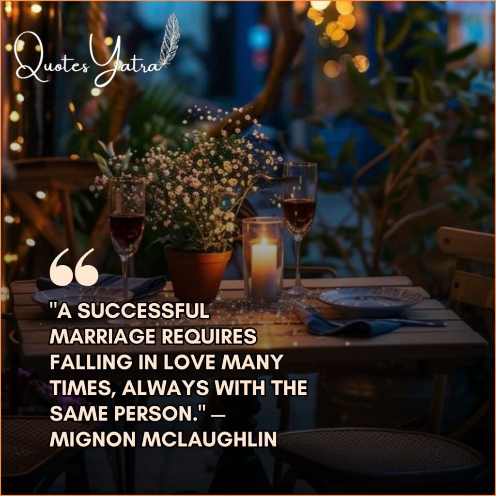 Valentine's Day 2026 Quotes for Married Couples featuring a romantic candlelit dinner table with wine and flowers.