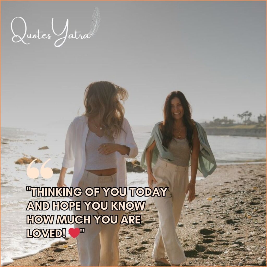 A mother and adult daughter walking together by the beach, capturing everyday mom to daughter quotes filled with love and warmth.