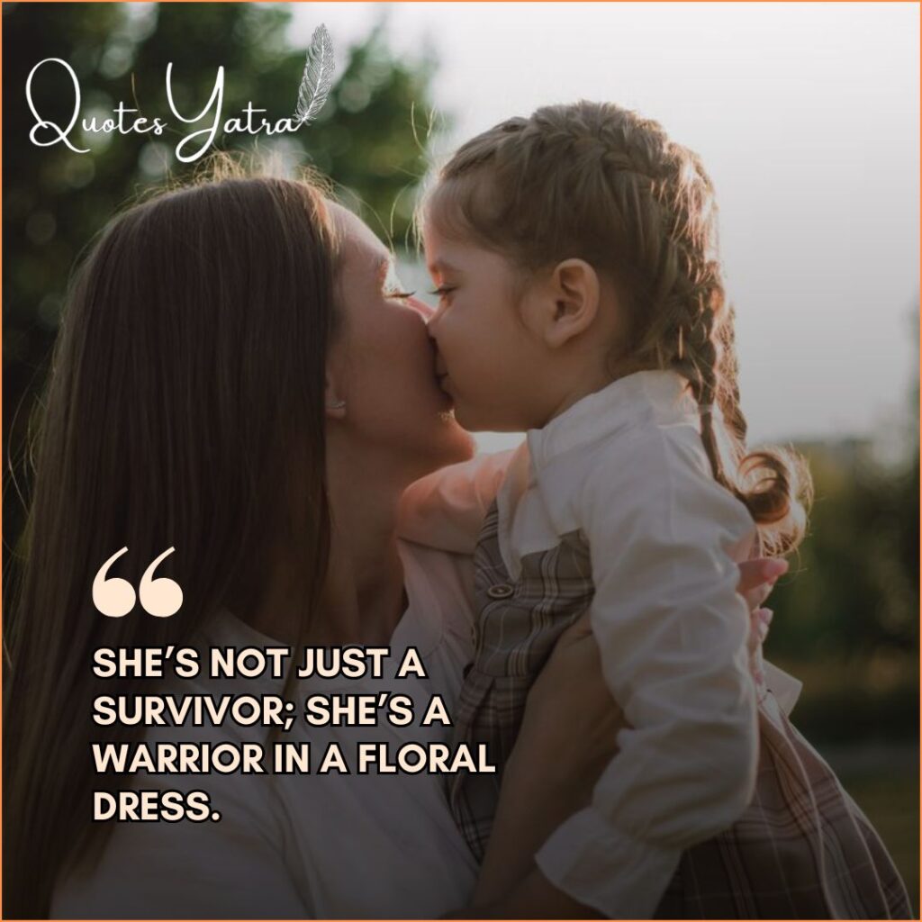 A mother holding her young daughter close in a warm embrace.