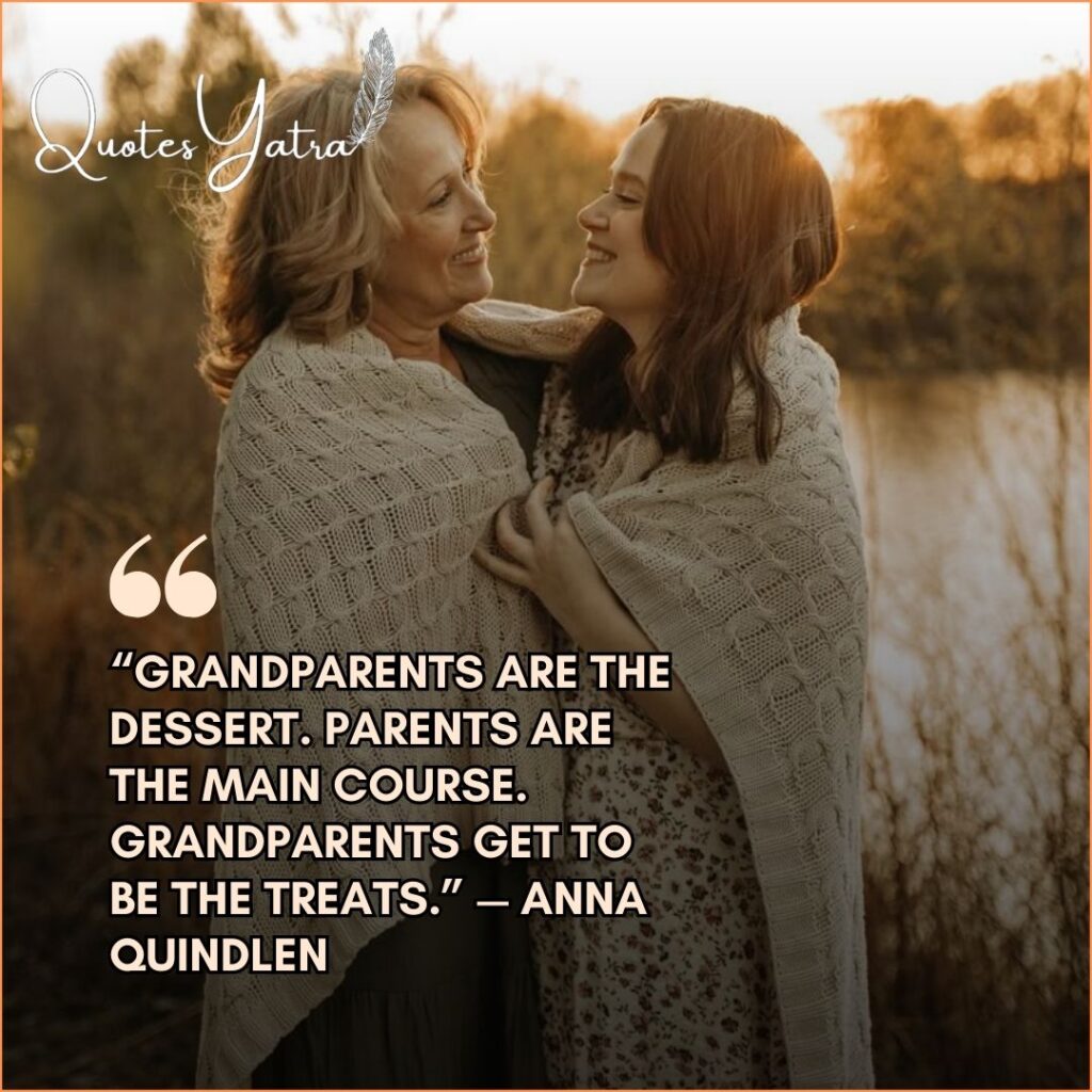 Mother and adult daughter wrapped in shawls, smiling together outdoors, featured in Daughters Quotes for Mother about grandmotherhood.