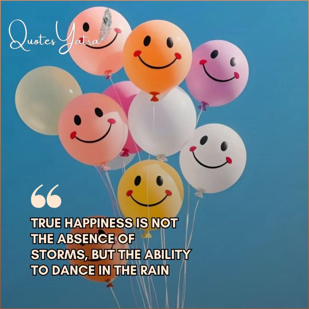 Colorful smiling balloons in blue sky symbolizing joy and simple happiness