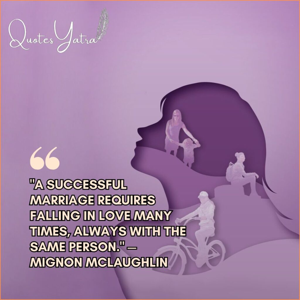 Romantic Women’s Day wishes for wife and partner with relationship quote illustration.