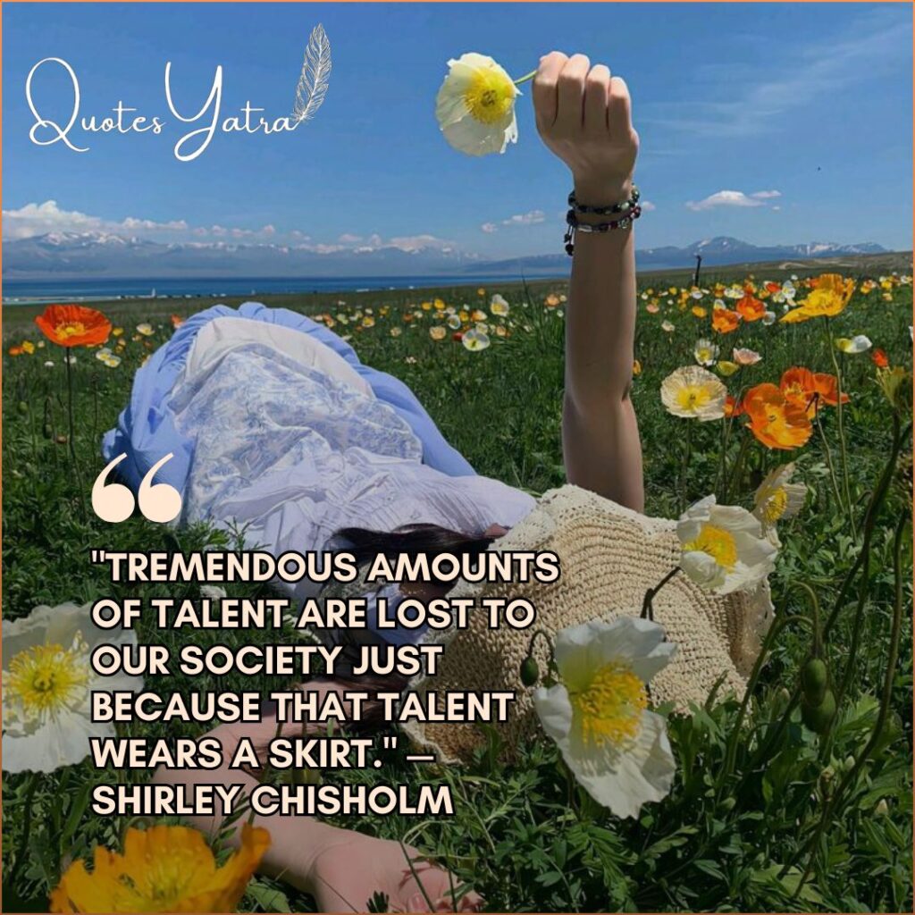 Woman in a poppy field for International Women's Day Quotes and female empowerment messages.