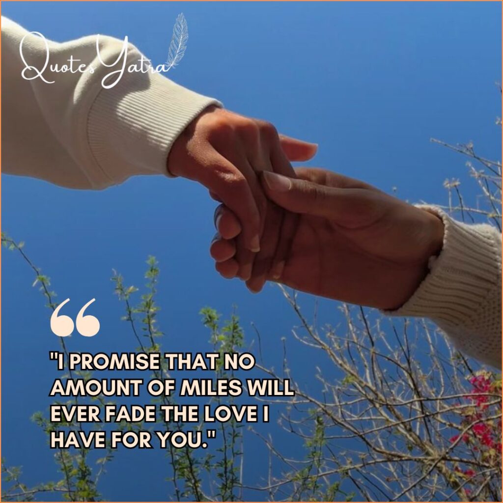 Two hands reaching out to hold fingertips against a blue sky, symbolizing long-distance connection.