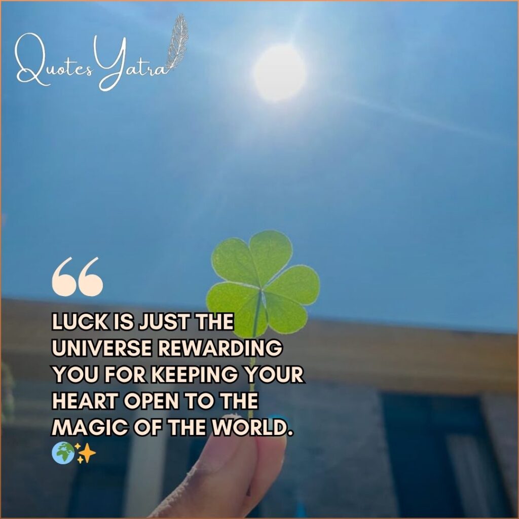 Hand holding a small clover toward bright sunlight in the sky