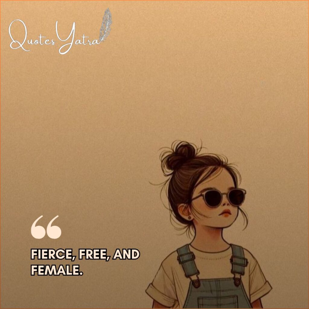 Aesthetic National Women’s Day quotes for Instagram captions featuring a stylish modern girl illustration.
