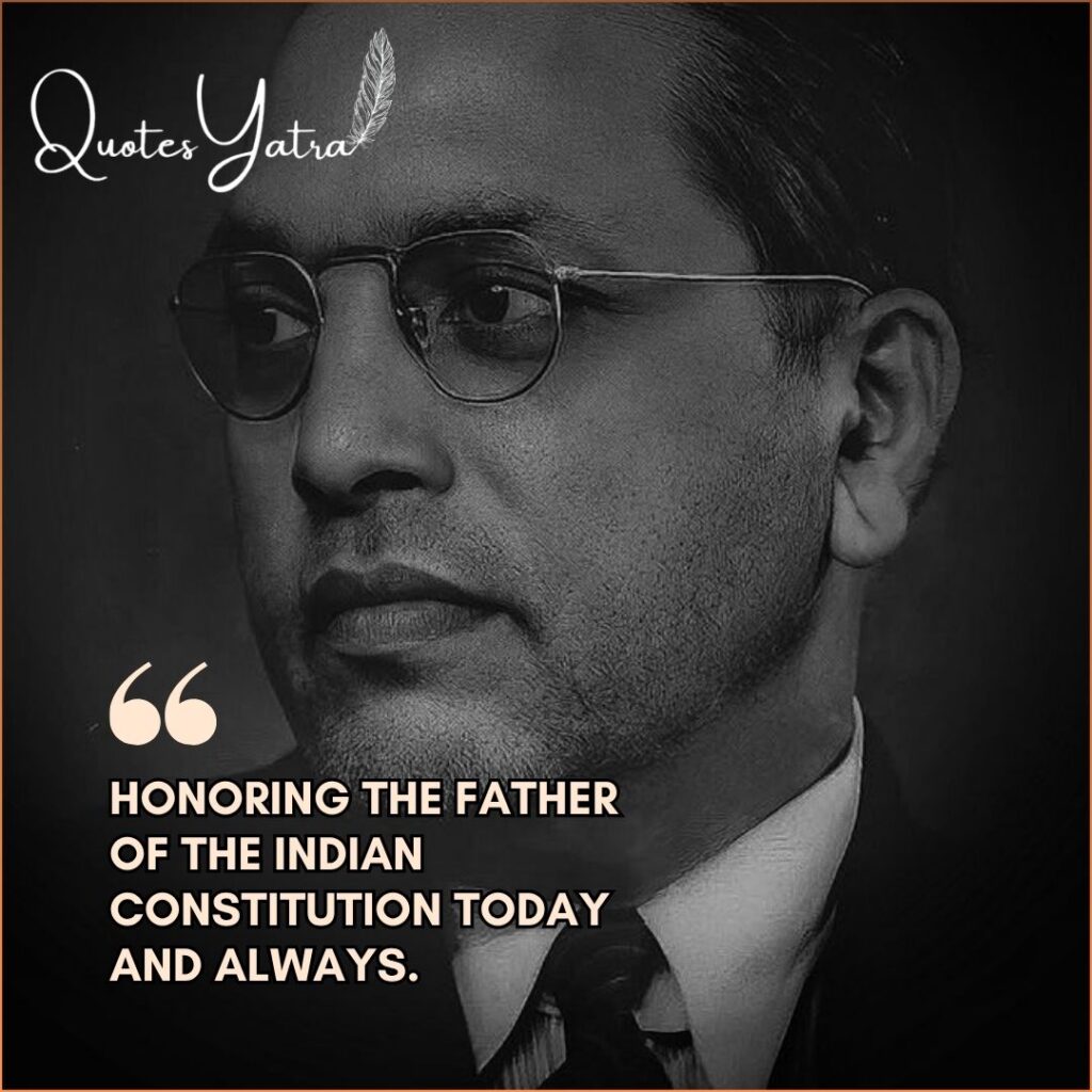 Ambedkar Jayanti caption image honoring the father of the Indian Constitution