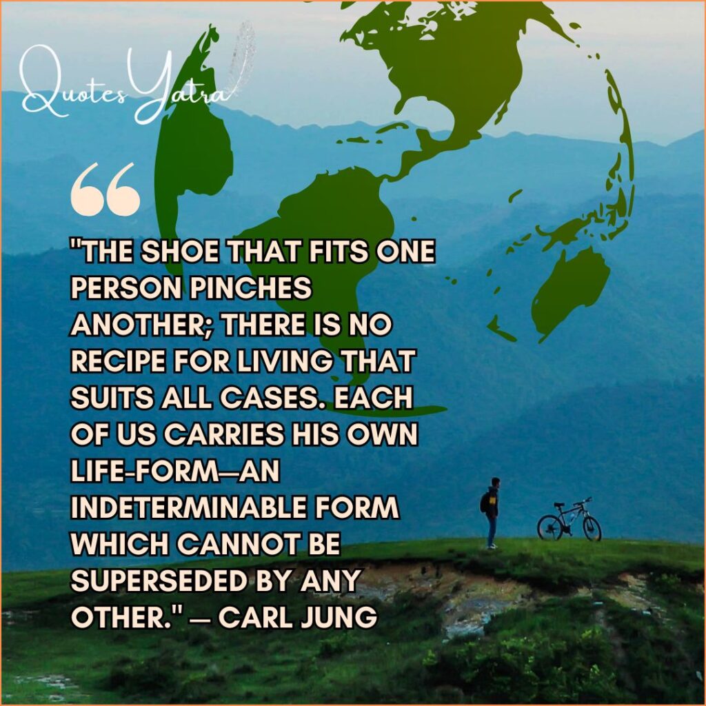 Mental health quote with person standing in nature and global background