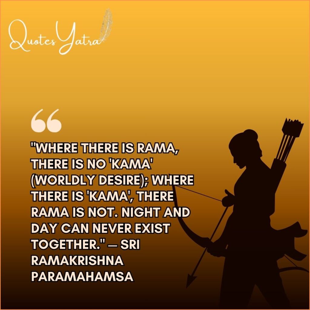 Silhouette of Lord Rama with bow and arrow against an orange sunset background symbolizing Dharma and devotion for Ram Navami.
