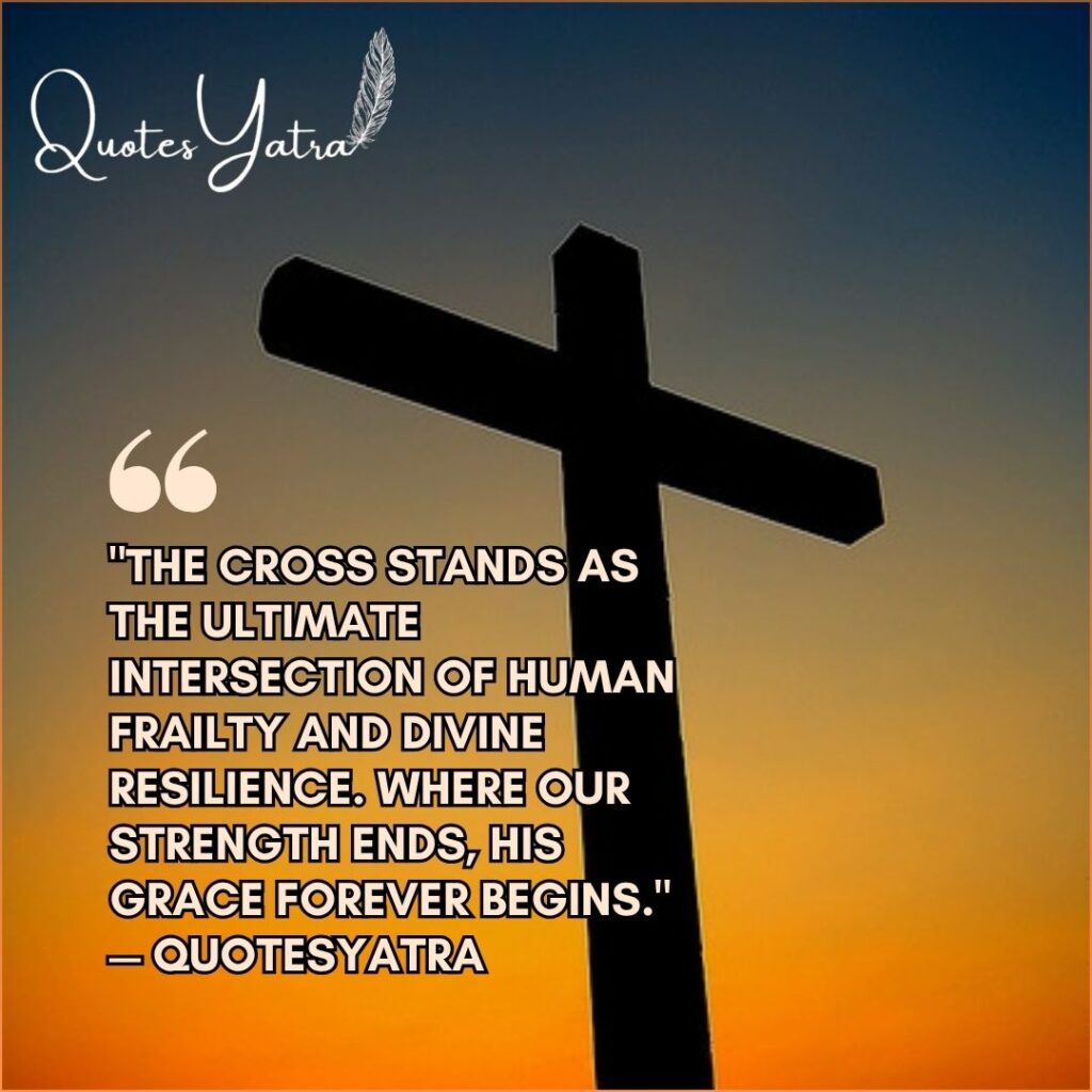 Cross silhouette against sunset sky symbolizing faith, grace, and reflection on Good Friday